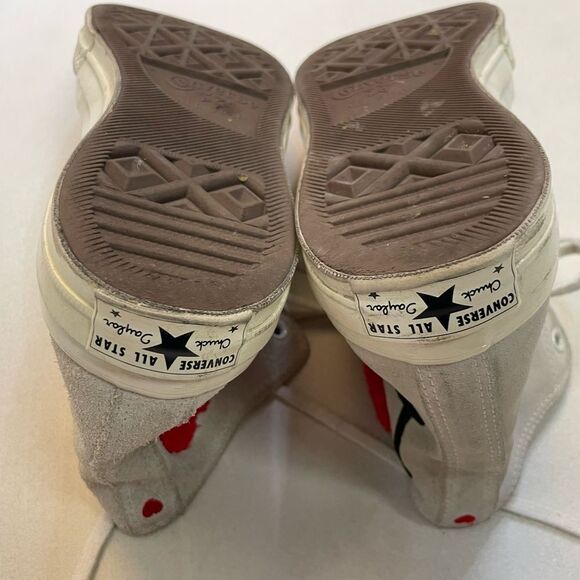 Converse Chuck Taylors Hi I Love NY Sneakers Men Size 10.5 White 161186C - Picture 9 of 10